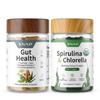 Gut Health Bundle - Gut Health + Spirulina & Chlorella - Natural Supplement Bundle Prebiotics Probiotics Dietary