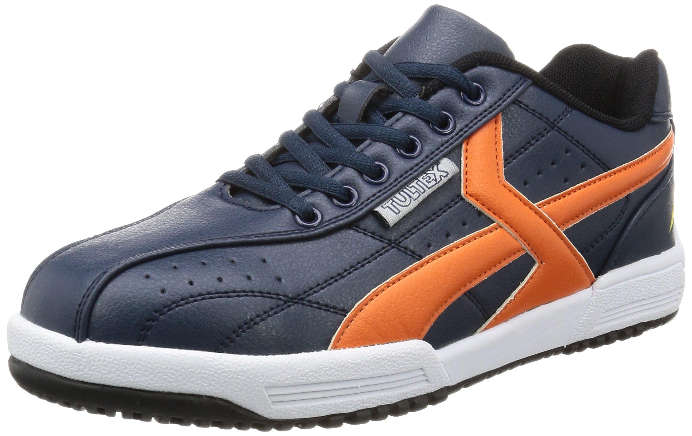 

Tartex Safety Work Shoes AZ51622, Steel Toe Cap, JSAA Class A, Oil-Resistant, Anti-Static, 3E, Navy x Orange, Size 24.5 cm