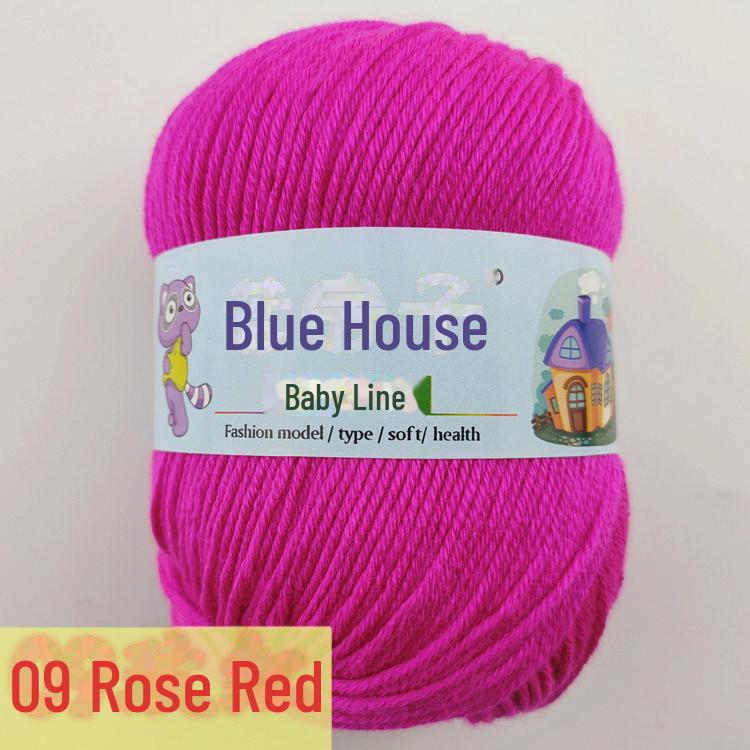 Blue Barbie Baby Yarn - 6-Strand, DIY Hand-Woven for Scarves and Slippers, Fine Hook