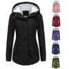 Womens Thick Winter Parka Coat With Fleece Lining Loose Fit Hooded Cotton Padded Jacket Long Sleeve