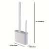 Floor And Wall Mount Toilet Brush No Drill Installation Plastic Bathroom Cleaning Tool With Holder For Home Use