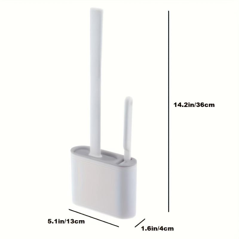 Floor And Wall Mount Toilet Brush No Drill Installation Plastic Bathroom Cleaning Tool With Holder For Home Use