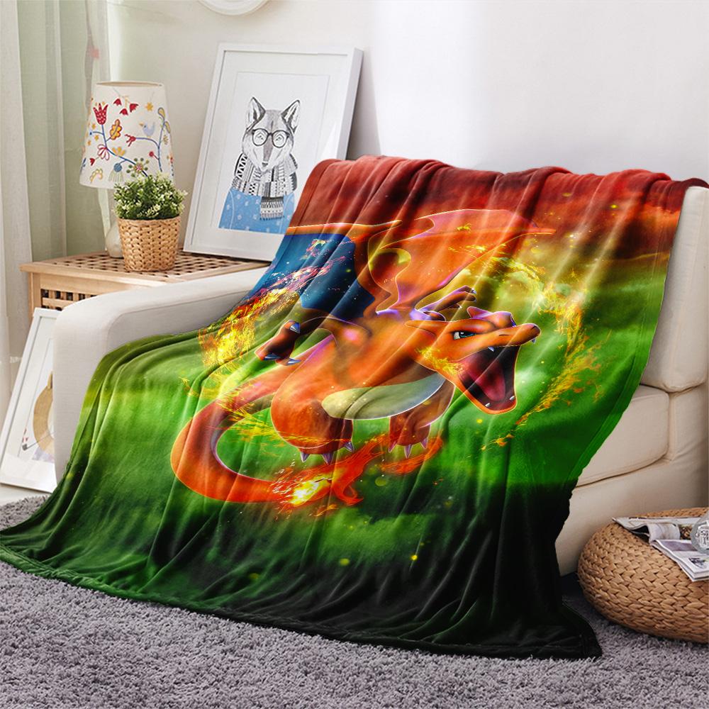 Sky Flare Dragon Print Flannel Blanket, High quality Comfortable for All Seasons, Home Decor, Warmth and Comfort