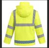 Herren- und Damen-Neongrün Reflektierend Wasserdicht Fahrrad-Regenmantel und Hose Set