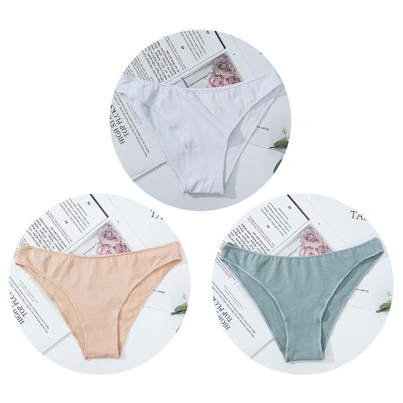 Dámské bavlněné kalhotky s nízkým pasem Dámské sportovní bikiny spodky Elasticita Pohodlné spodní prádlo Dámské kalhotky Spodní prádlo M-XL