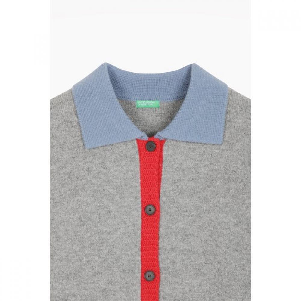 Benetton Color Contrast Cardigan Bakcf9561