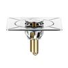 Shower Floor Drain Square Filter Toilet Floor Drain Poppet Seal Cover Sewer Pipe Odour Control Universal Push-Pedal