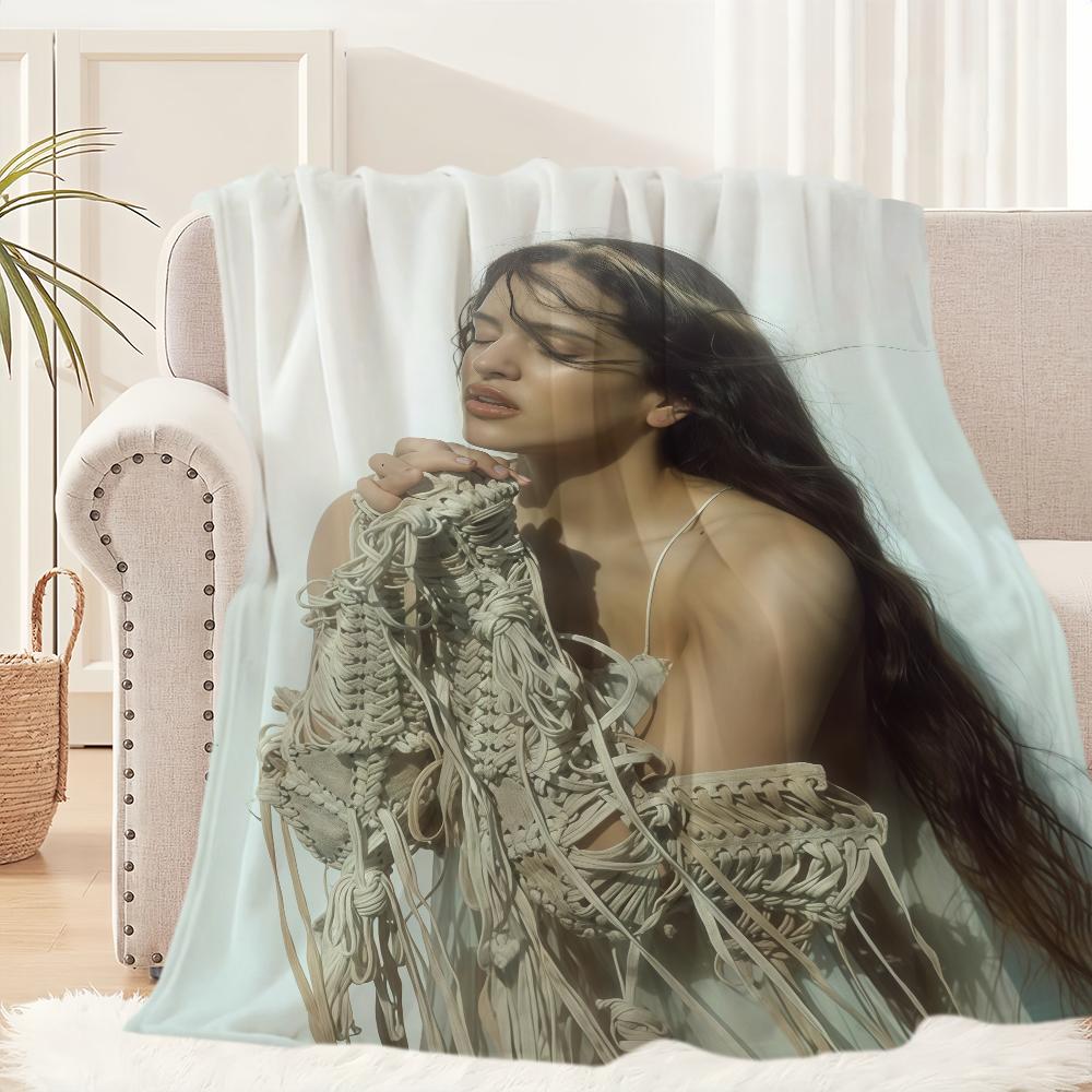 Singer R-Rosalia Lux Blanket Blanket for Couch Sofa Travel Home Picni Flannel Blanket birthday gift Warm Comfortable
