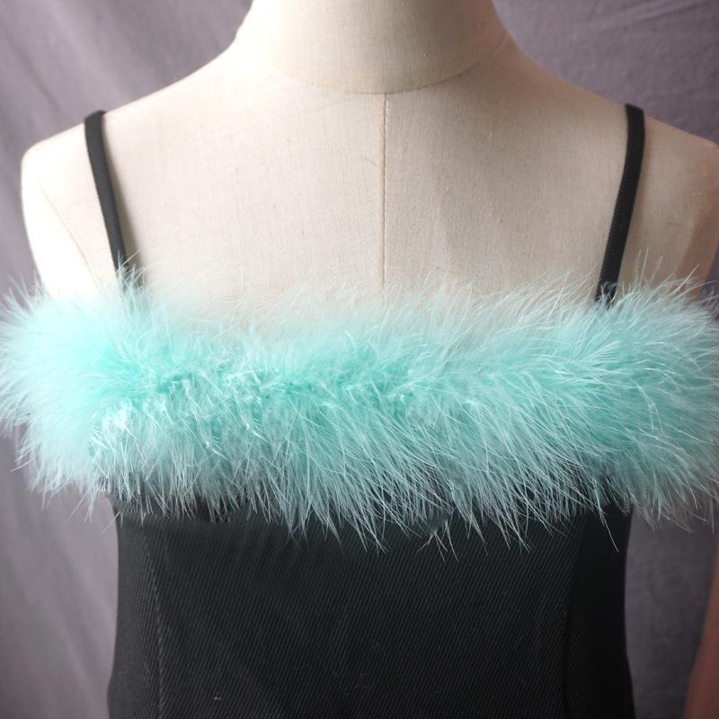 Full Fluff Strips, Turkey Hair, Plush Feather Strips, Headdress, Ornament, Decorative Feather Material, Clothing Accessories