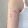 Watercolor Mini Rose Tattoo Sticker Gradual Change Smudge, Waterproof, Sweat-Proof And Non-Reflective