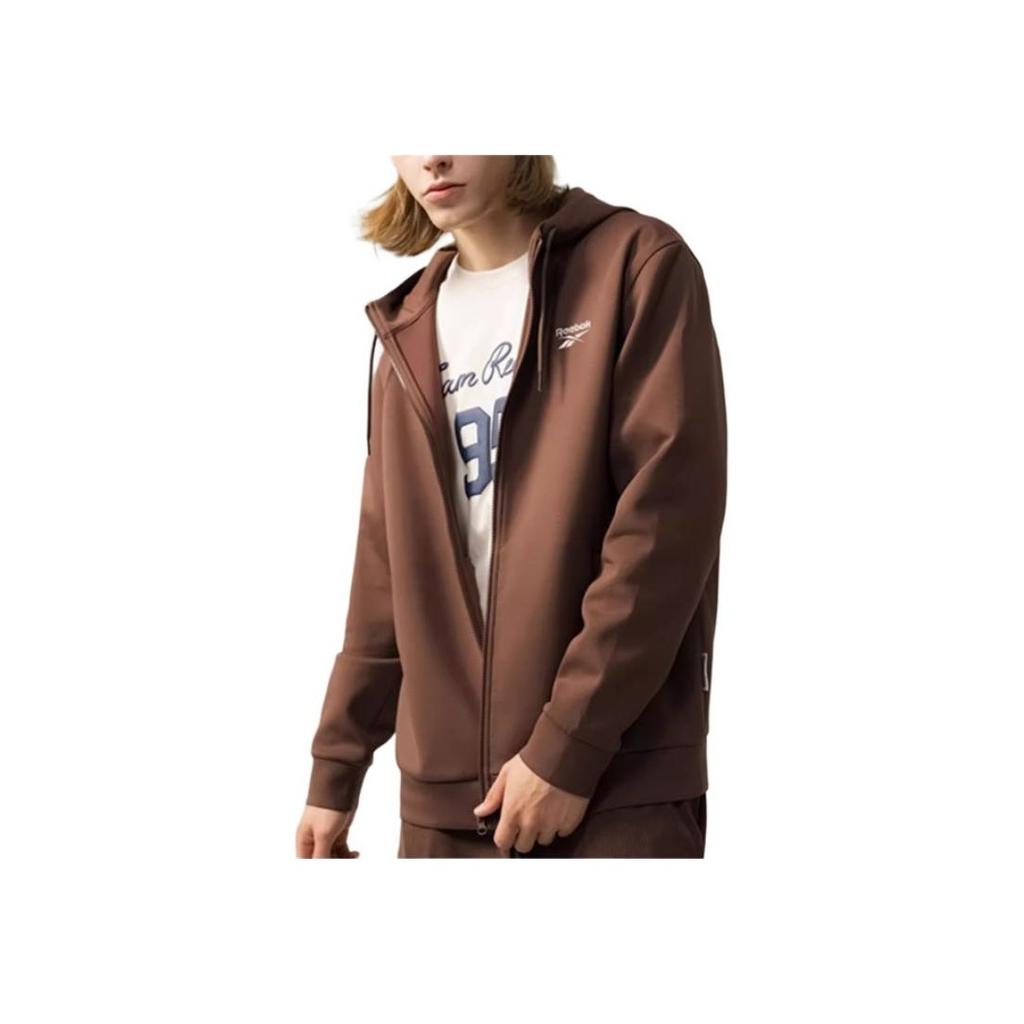 Reebok Comfortable Versatile Knitted Jacket Unisex Jackets Brown 24FRM109UGBR