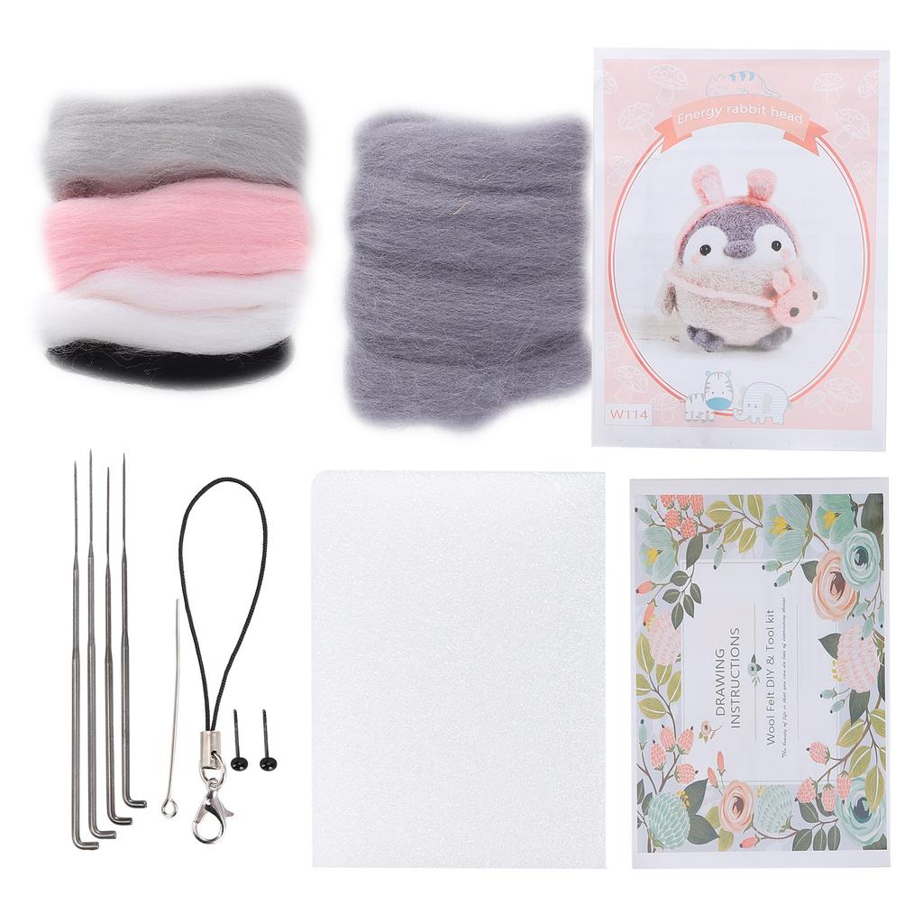 Kit Feltro ad Aghi Materiali per Feltro di Lana Bambola Peluche Animale Carino Materiale per Creazione Fai da Te114# Energia