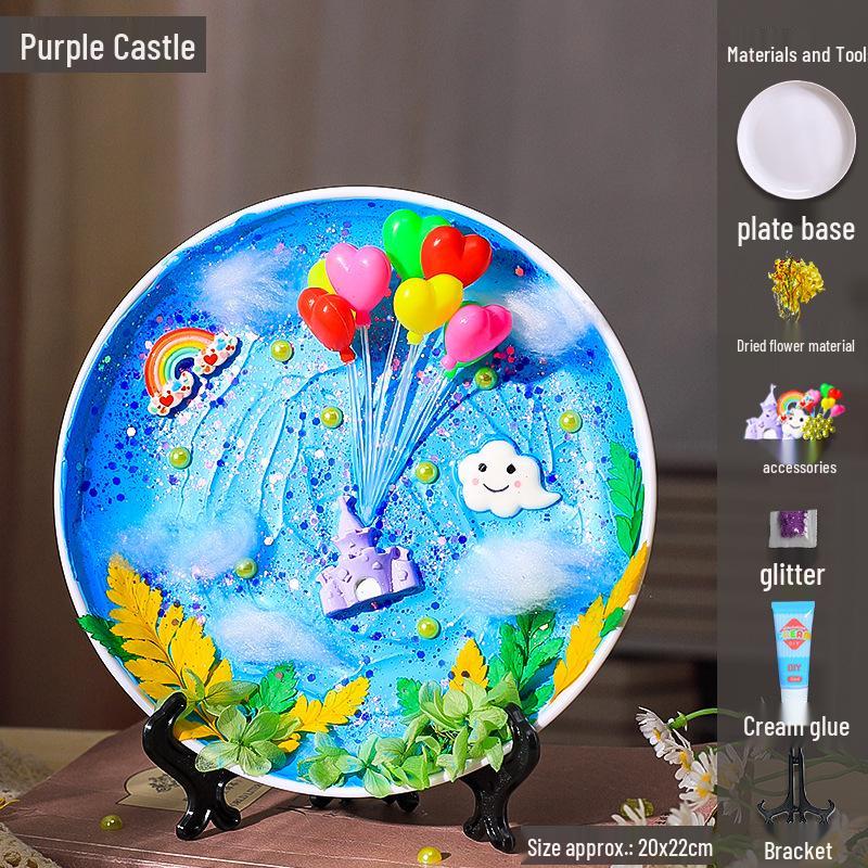 DIY Mosaic Plate Painting Kit: Creative Parent-Child Educational Ornament for Kindergarten