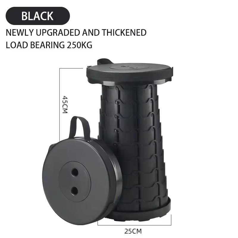 Folding Stool Foldable Round Telescopic Stool Portable Telescopic Stool Suitable For Camping Fishing Home Bedroom Living Room