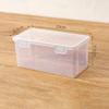 Transparent Stationery Storage Box Rectangle Flip Box  for Pill Jewelery Earrings Cosmetics Food