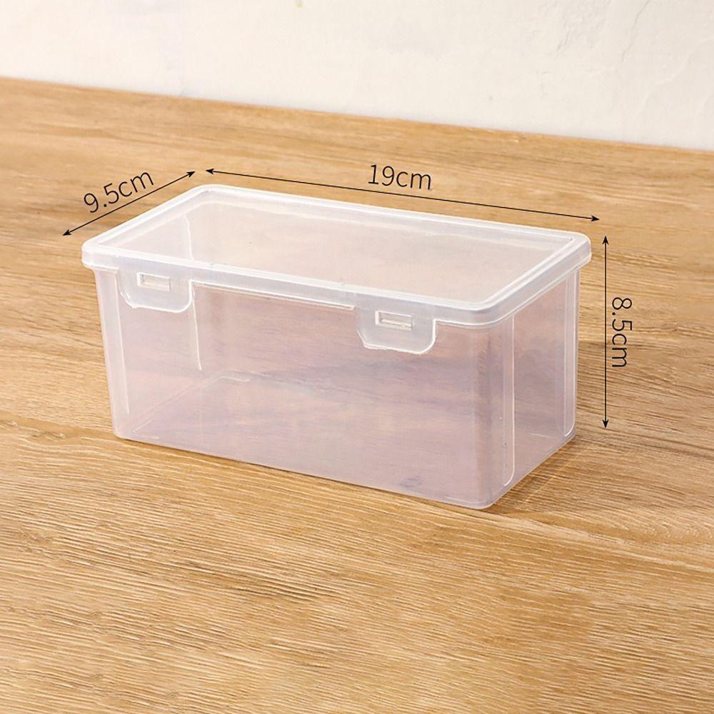 Transparent Stationery Storage Box Fresh Keeping Case  for Pill Jewelery Earrings Cosmetics Food