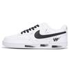 Court Vision 1 Leather Coverage Slip Resistant Low Top Skateboard Shoes Men's White DH2987-101(Team59-)