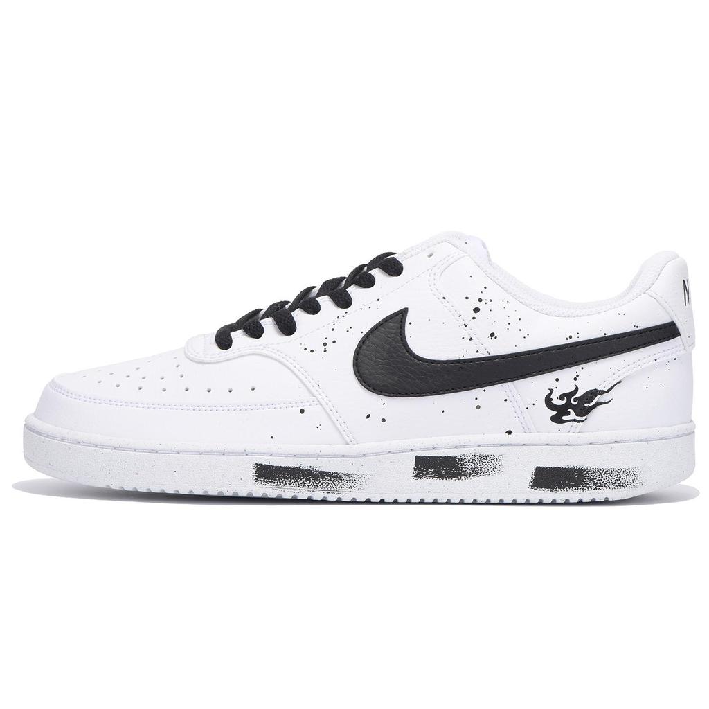 Nike Court Vision 1 Leather Coverage Slip Resistant Low top Skateboard Shoes Men's White DH2987-101(Team59-)