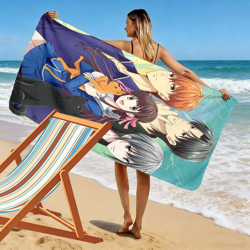 Fruits Basket 2D Flat Print Beach Towel, Large Soft Quick Dry Towel for Beach Camping SwimmingDSTJ0925456