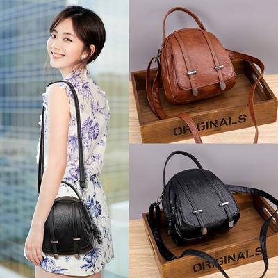 Vintage Small Shoulder Bag Women Soft PU Leather Crossbody Messenger Handbag