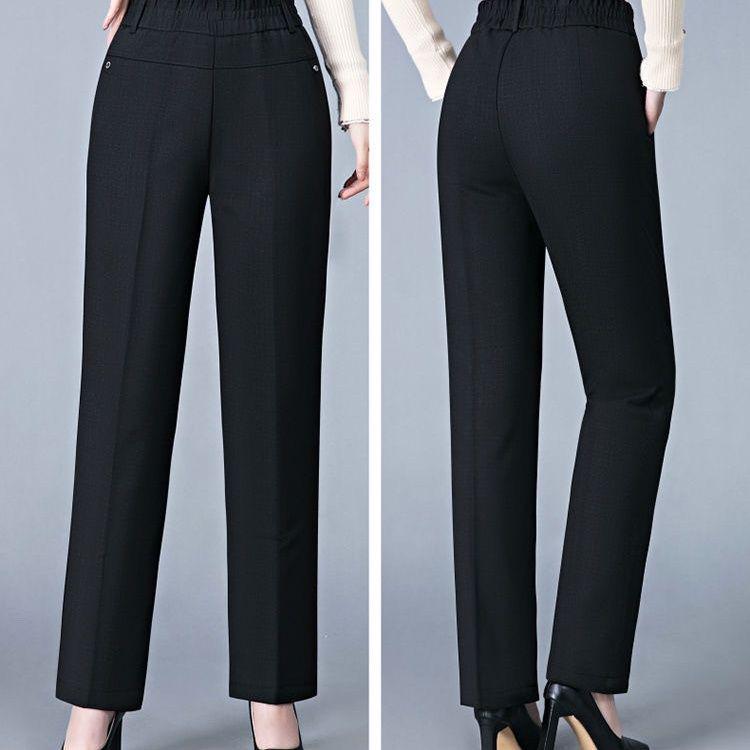 

Women s Winter Silk High-Waisted Warm Cotton Pants - Middle-Aged & Elderly, Loose, Thickened, Straight Leg L