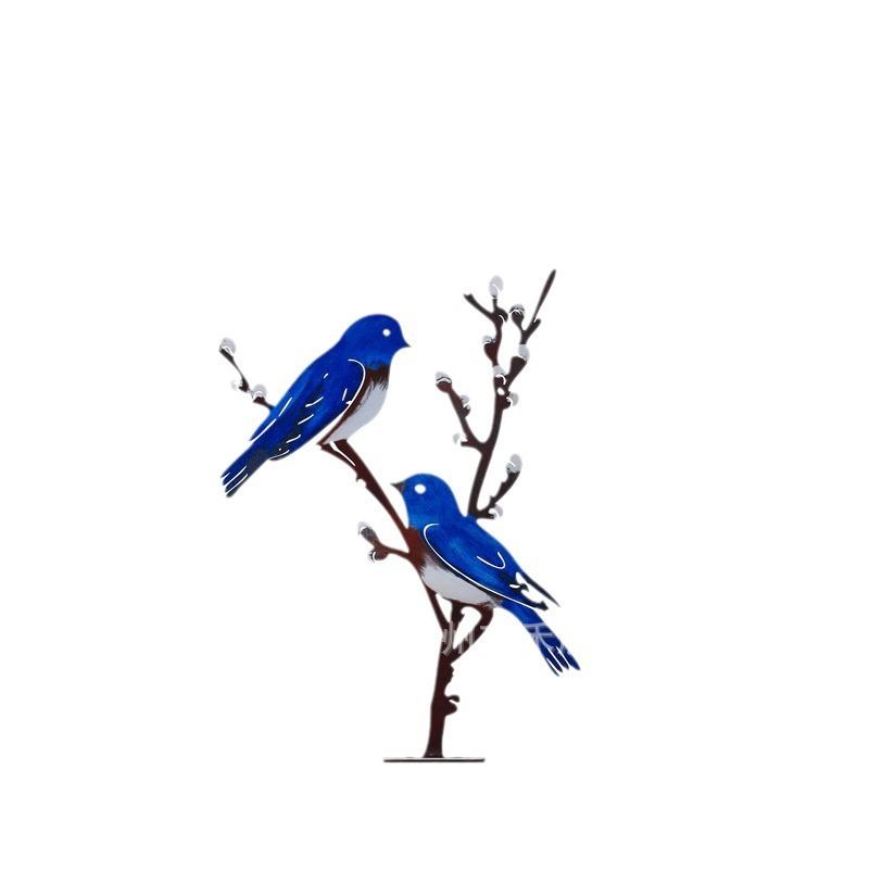 Metall Vogel Skulptur Garten Dekoration Außen Eisenkunst Tier Silhouette Hängendes Ornament Kreatives Hof Handwerk