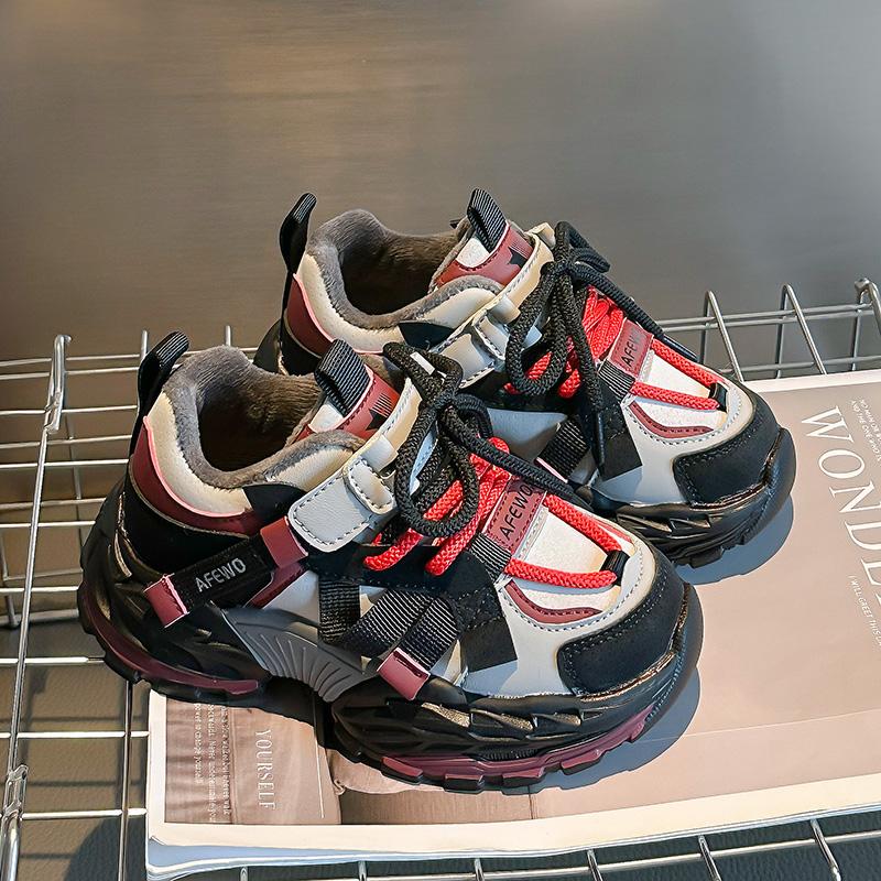 

Детская мода осень и зима дышащая повседневная обувь дети бег спорт студенты мальчики и девочки трендовые удобные кроссовки для спортзала 26 чёрный