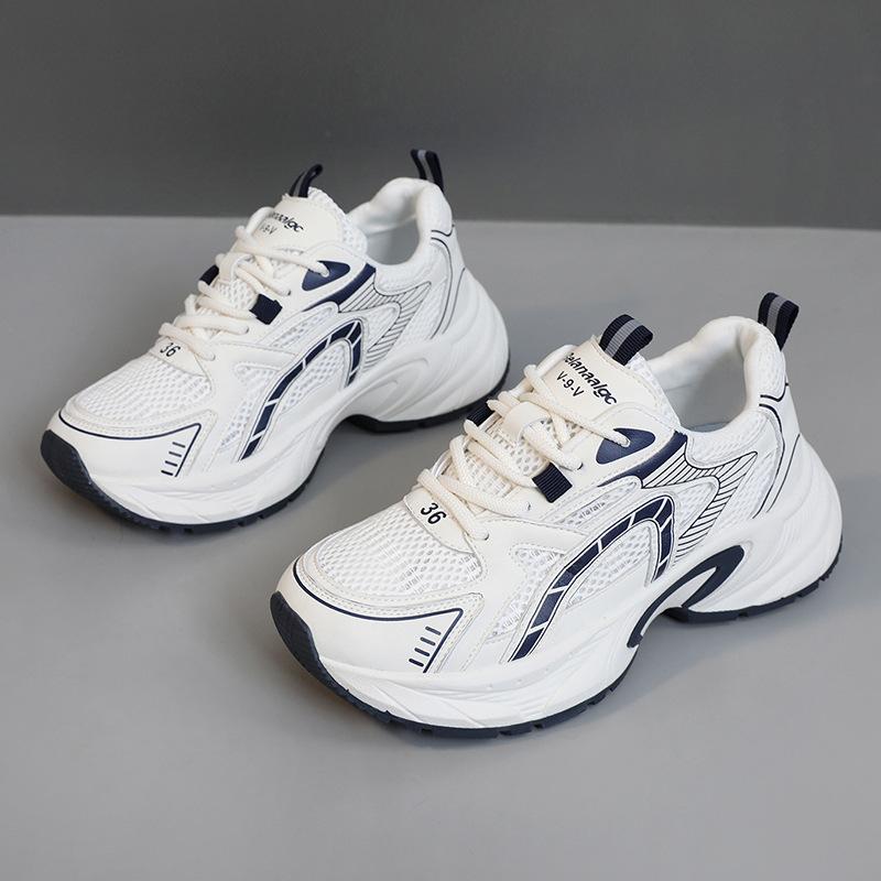 

[Customized] QZH2119 new board shoes 2025 summer and autumn casual thick-soled wear-resistant mesh color matching student hundred 35