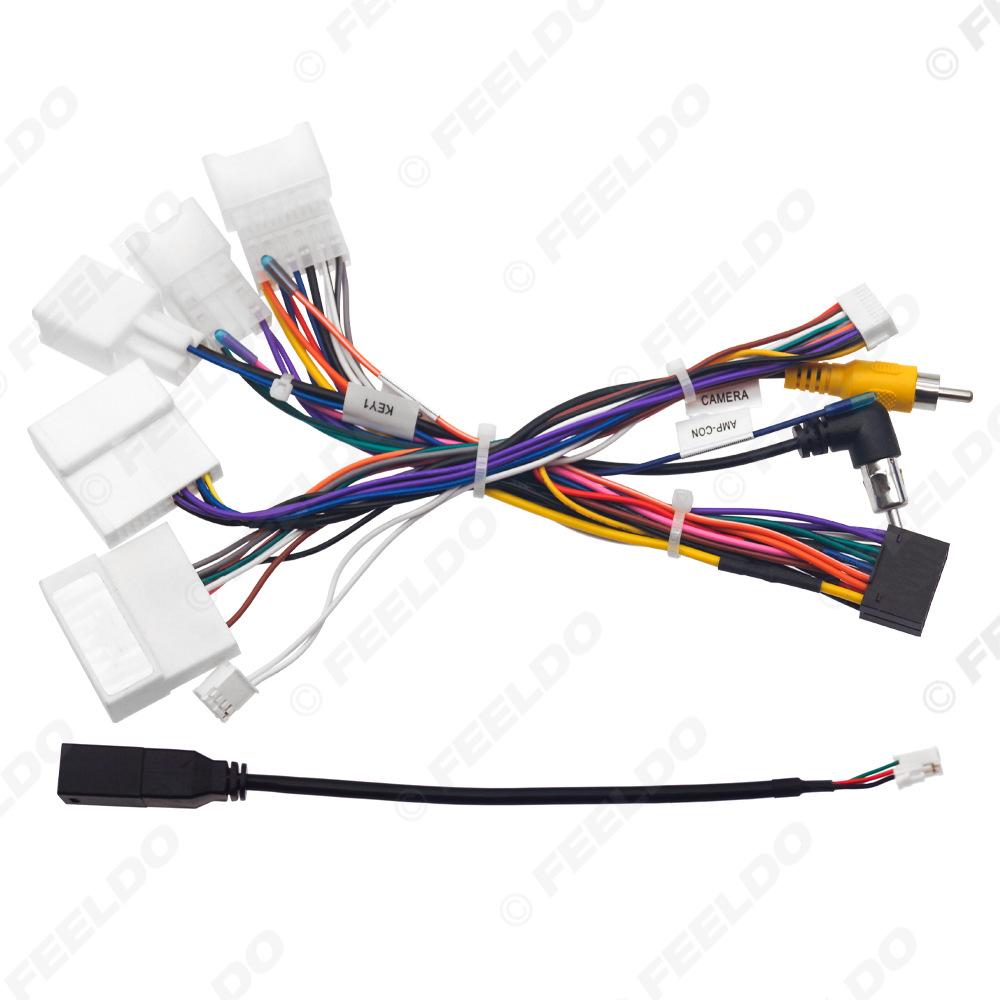 

Compatible 17-21 Toyota Fortuner 16-Pin Navigation Power Cable with Protocol Box for Android Big Screen Upgrade.