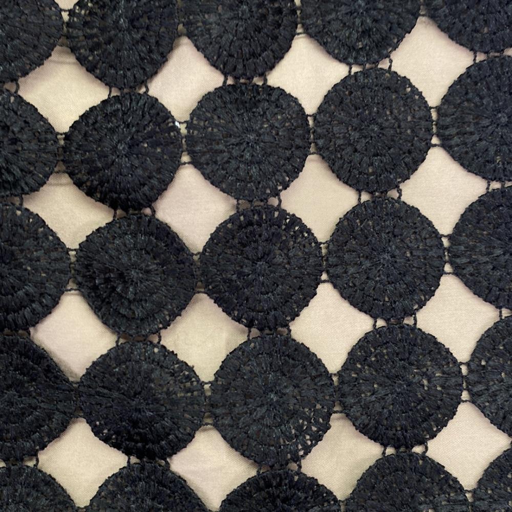 PAULE KA Dot embroidery Midi length flare skirt 36 Beige x black Side zip Women Used