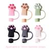 6Pcs Silicone Cat Paw Straw Covers Reusable Cat Paw Straw Caps Dust-Proof Funny Tumbler Straw Toppers for Stanley 30/40 OZ Cups