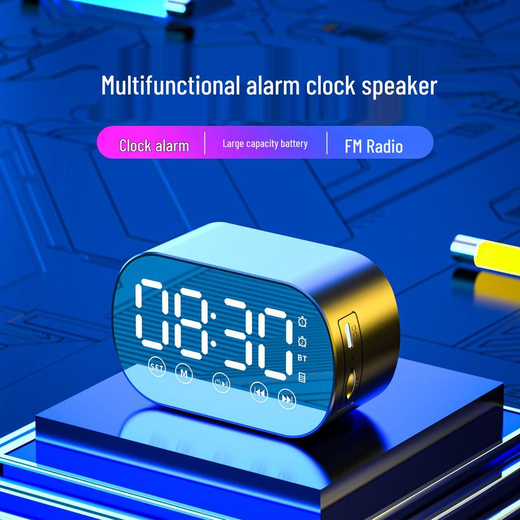 New Private Mold Bluetooth Speaker Alarm Clock with Mini Card Slot