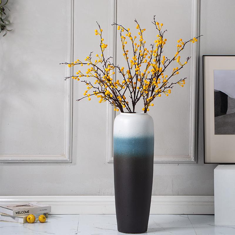 Ceramic Floor Vase for Living Room Dried Flower Arrangement - New Chinese Style Home Decor