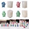 Christmas Santa Silicone Candle Mould Reusable Sturdy Crafting Tool for Holiday Decorations and Baking Supplies