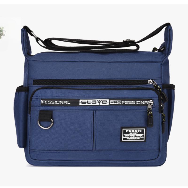 Pánská taška přes rameno Oxford látková Casual Travel Crossbody taška Velkokapacitní Malá čtvercová taška středního věku Taška na nářadí