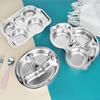 BaiZiEn 304 Stainless Steel Children's Divided Meal Plate