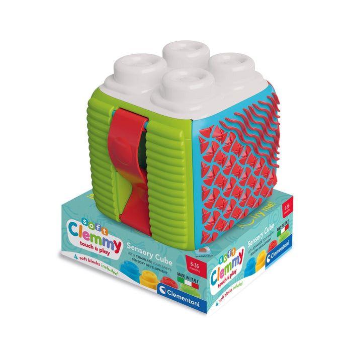 Cube d'activité sensoriel - CLEMENTONI - Soft - Briques douces - 6 mois - Multicolore