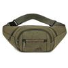 Men's Work Close-fitting Fanny Pack Wear-resistant Canvas Crossbody Mobile Phone Change Cashier Fanny Pack Shoulder Portable Multi-layer Bag