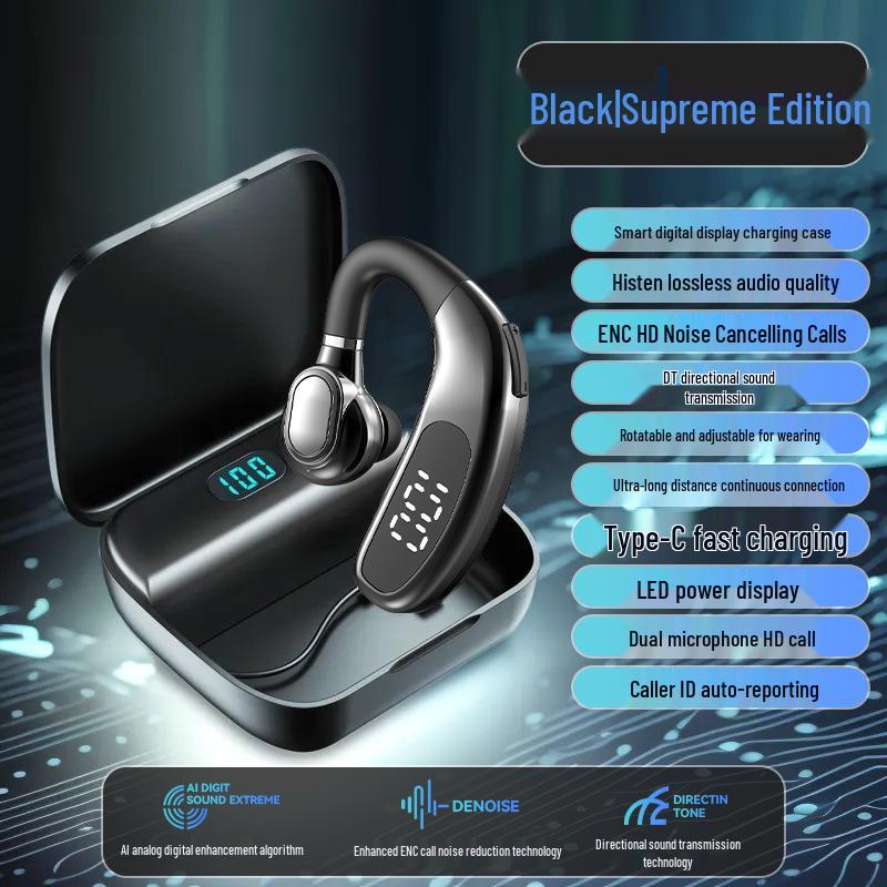 V13 Wireless Bluetooth Earbuds: In-ear, Noise Cancelling, Long Battery Life, Ideal for Sports and Driving.
