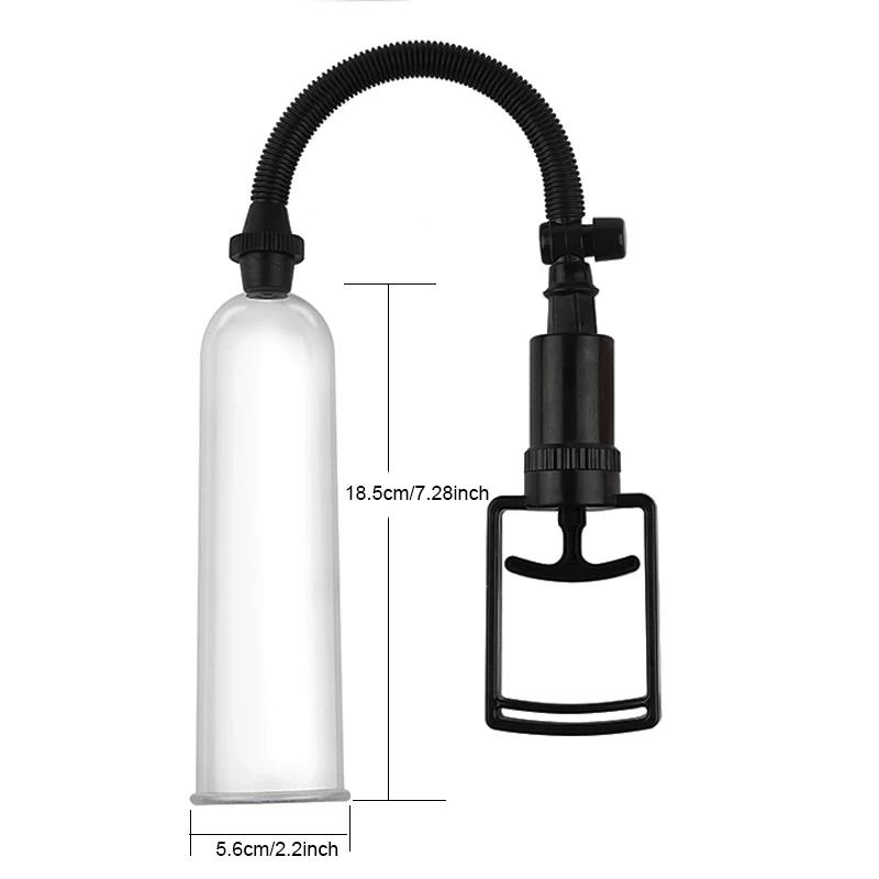 Penis Vacuum Pump Manual Penis Enlarger for Male Erection & Enhancement- Trainer Sex Toys Pumps & Enlargers Manual Stimulation