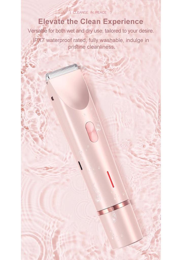 Waterproof Electric Women's Double Head Shaver for Bikini, Underarms, and Intimate Areas