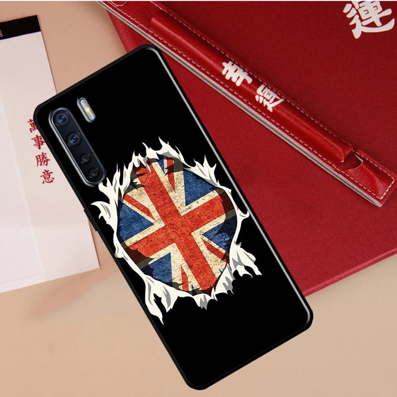 England British UK Union Jack Flag Case For Oppo A40 A78 A54 A74 A94 A17 A57 A77 A76 A16 A96 A18 A60 A80 A38 A58 A98 A15 A5 Pro