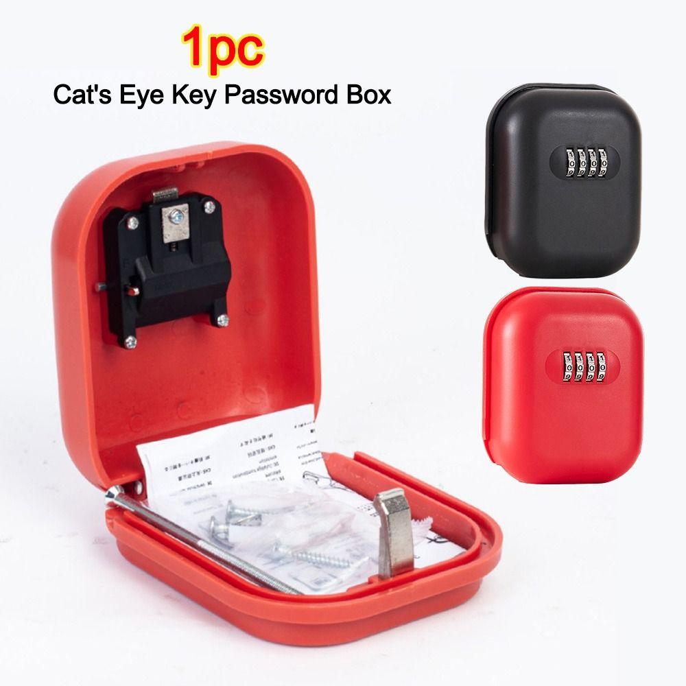 

Wall Mounted Key Password Box Weatherproof Key Security Storage Case Outdoor червоний