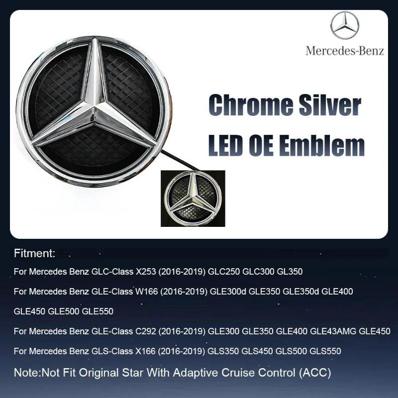 

For Mercedes Benz OE LED Emblem Light X253 W166 C292 X166 2016-2019 Car Front Grille Illuminated Logo Star Badge