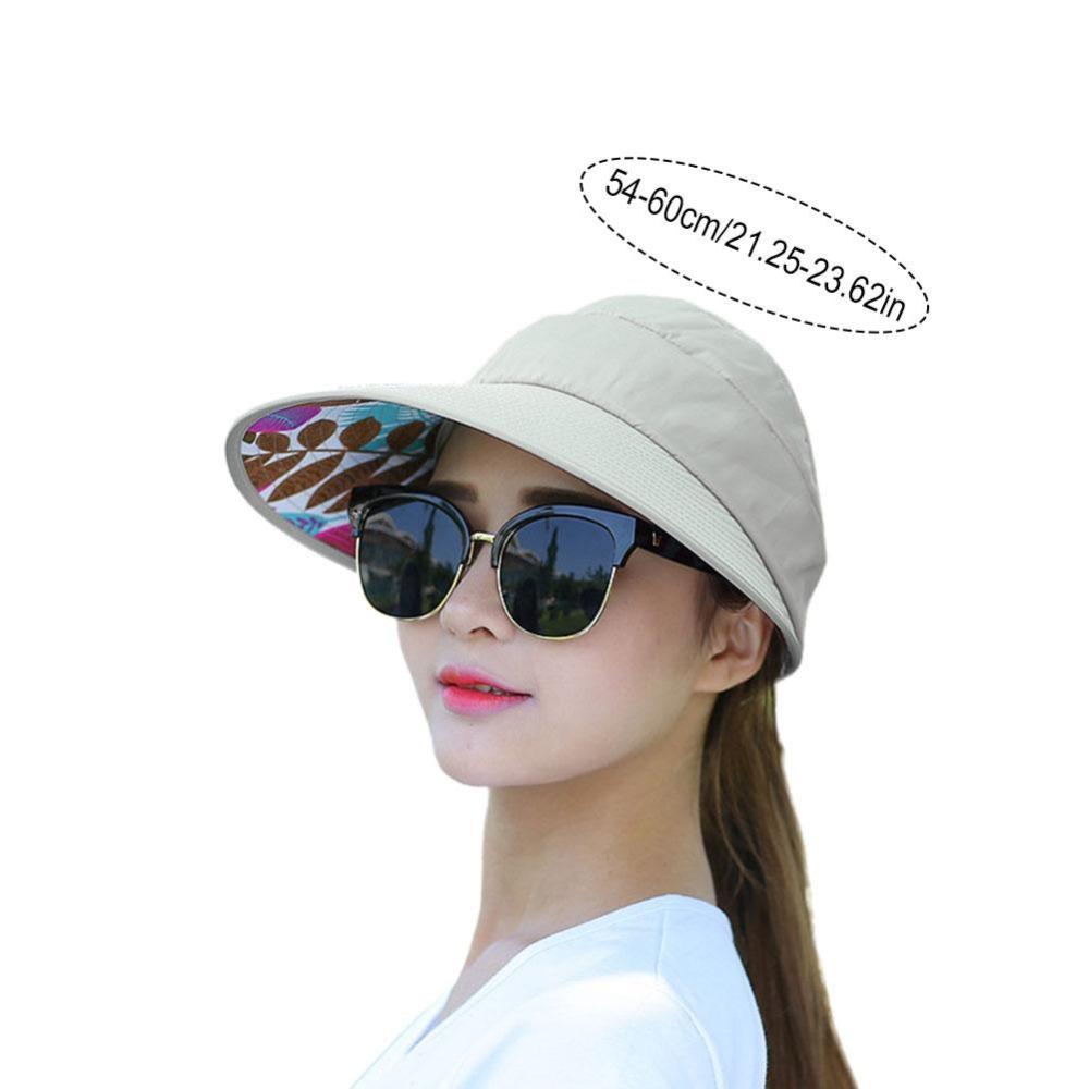 Foldable Sun Hat Fashion Wide Brim Anti-UV Beach Cap Golf Cap Casual Hats Summer