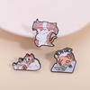 3-10pcs/set Cute Animal Enamel Pins Pet Dogs Raccoon Red Eared Rabbit Panda Brooches Lapel Badge Funny Jewelry Gifts for Friends