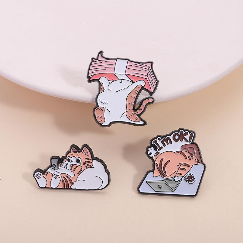 3-10pcs/set Cute Animal Enamel Pins Pet Dogs Raccoon Red Eared Rabbit Panda Brooches Lapel Badge Funny Jewelry Gifts for Friends