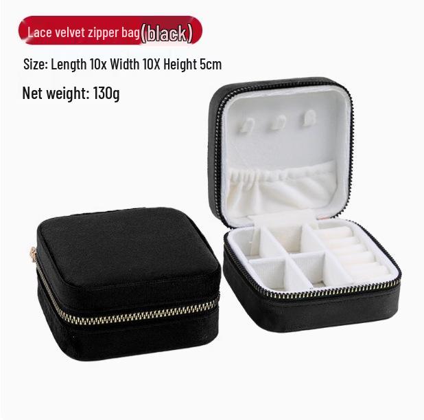 

Compact Velvet Travel Jewelry Box – Minimalist Organizer for Rings & Accessories