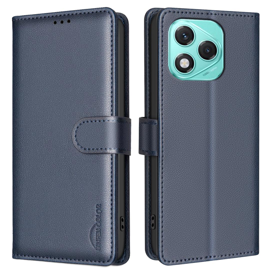 

BINFEN COLOR BF32 For Honor 400 Lite Leather Case Wallet RFID Blocking Phone Cover Blue