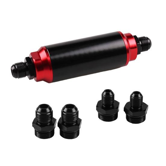 Yousheng Aluminium Racing Brandstoffilter 44mm/50mm met AN6/AN8/AN10 Koppelingen 60/100 Micron Filter Universeel Motor Brandstof Zuiveringsfilter voor Auto's Vrachtwagens &